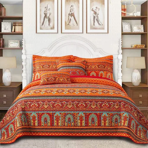 Vista 41 de VAPUTAR Juego de ropa de cama de edredón de 100 % algodón, tamaño Queen