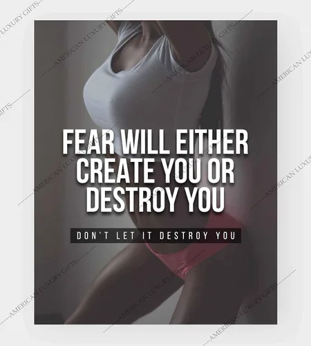 Vista 6 de Fear Will Either Create or Destroy You Home Decor - Letrero motivacional de ejercicio para pared, impresión inspiradora para decoración de pared