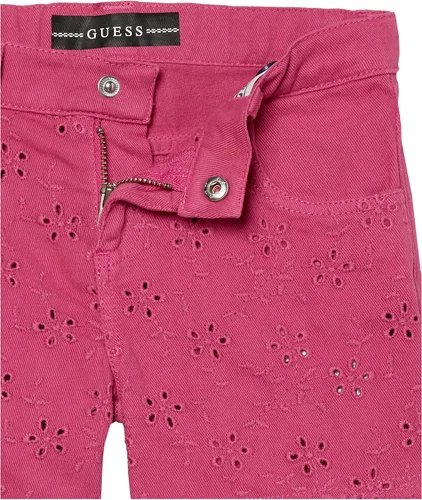 Vista 2 de GUESS Pantalones cortos de mezclilla para niña Little Eyelet Bull