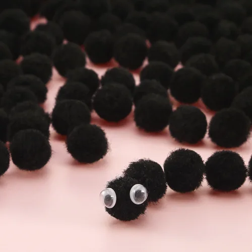 Vista 4 de Blulu - Pompones para manualidades y suministros de hobby, 500 unidades, 0.5 in