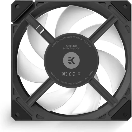 Vista 4 de EK EKWB Loop FPT Ventilador de 5.512 in, 600-2200 RPM, RGB digital, negro