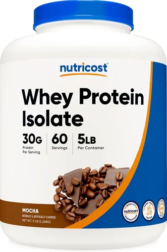 Vista 8 de Nutricost Polvo aislado de proteína de suero (masa de pastel, 2 libras)
