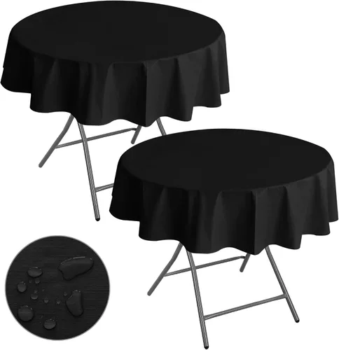 Vista 27 de Nasitos Paquete de 2 Manteles de Vinilo Cuadrado 54x54 Pulgadas - Beige, Manteles de Mesa de Cartón Impermeables y Resistente al Aceite, Manteles