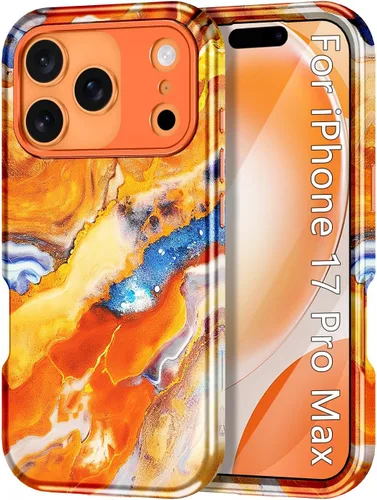Vista 21 de CASEFIV Funda compatible con iPhone 11, patrón de mármol 3 en 1, resistente a prueba de golpes y caídas, cuerpo completo, policarbonato duro