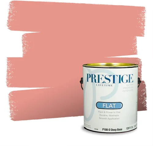 Vista 254 de Prestige Paints Pintura exterior e imprimación en uno, 1 galón, plano, coincidencia comparable de Valspar* Amber Rose*