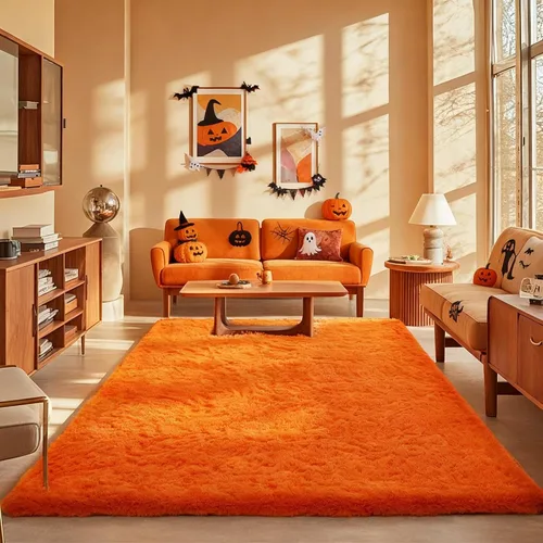 Vista 156 de Ophanie - Alfombras para sala de estar, antideslizante y suave, de felpa grandes y peludas para dormitorio, peludas para niños y niñas, decoración
