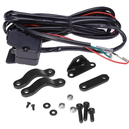 Vista 2 de Interruptor de pulgar basculante de cabrestante de 12 V con soporte de montaje, interruptor de control de barra de mango para KFI, WARN, Ramsey