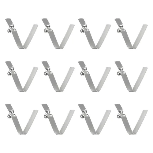 Vista 20 de HARFINGTON 12 unids botón único kayak paleta broche resorte clip 0.630x0.220 in 65Mn resorte acero en forma de V hueco elevación telescópica tubo