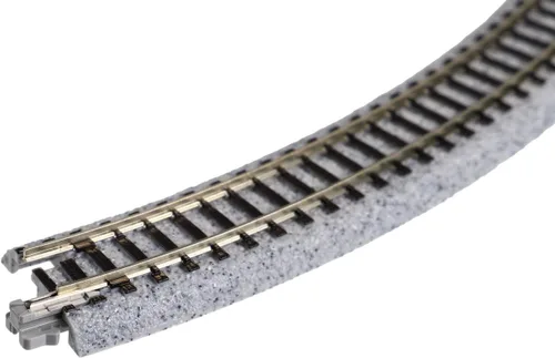 Vista 3 de Kato USA Model Train Products Unitrack, 9.803 in (9 3/4") Radius 45 grados Curve Track (4 piezas)