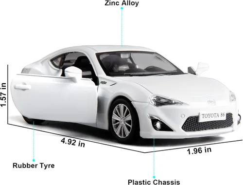 Vista 2 de RMZ City 1:36 Modelo de coche de aleación de fundición a presión Toyota 86 Coche de juguete, vehículos de juguete para niños pequeños, niños, niñas