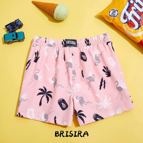 Vista 2 de BRISIRA - Trajes de baño con forro de compresión para playa, natación, bermudas para niños, jóvenes, adolescentes