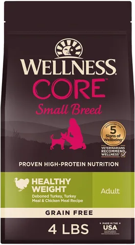 Vista 10 de Comida seca para perros Wellness CORE, para razas pequeñas, sin grano, alta en proteínas, natural, receta original de pavo y pollo