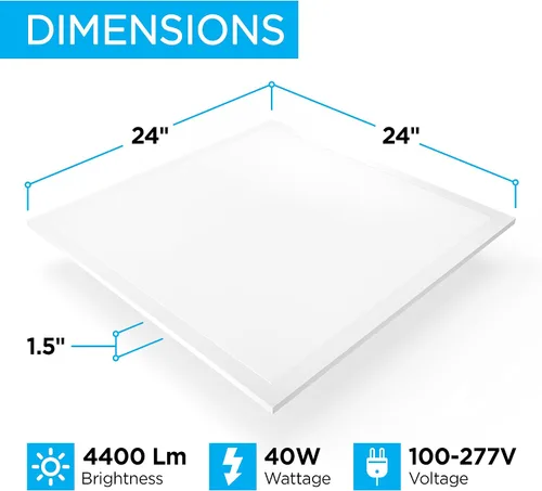Vista 5 de JONATHAN Y JYL9804A-SET2 - Luz LED de montaje empotrada integrada regulable de 40 vatios de 2 pies x 2 pies con 4400 lúmenes, 5000 K, color blanco