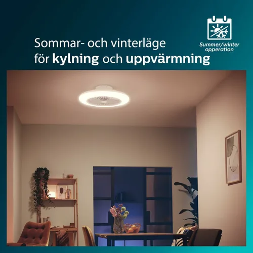 Vista 14 de Ventilador de Techo con Luz Philips Blanco
