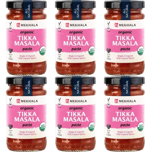 Vista 6 de Mekhala Pasta de cocina india orgánica vegana sin gluten (paquete variado de 6) Mekhala Pasta de cocina india orgánica vegana sin gluten