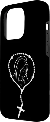 Vista 35 de iPhone 16 Rosario Virgen María Dios Jesús Fe Religioso Católico Estuche de Regalo