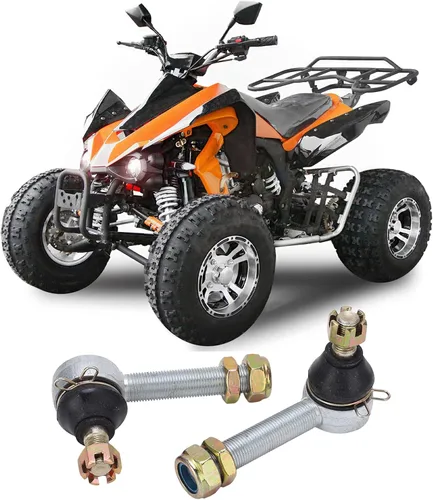 Vista 2 de 1 par de juntas de bola izquierda y derecha de 0.472 in, 0.630 in, aleación de acero, rótula para 150Cc 250Cc Quad Dirt Bike Atv Go Kart ciclomotor