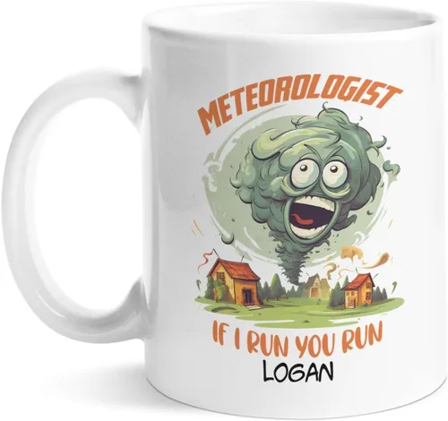 Vista 17 de Taza de café personalizada Storm Chaser con nombre, taza de cerámica de tornado personalizada para meteorólogo, regalos novedosos para amantes