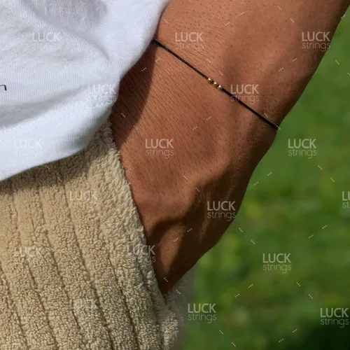 Vista 9 de Pulsera de oro macizo de 14 quilates con bola roja Delgada Joyería unisex de protección de la Cabalá con cierre Acentos de oro amarillo Talismán