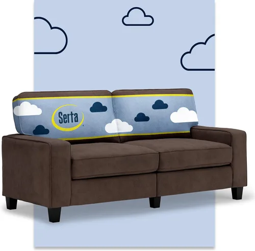 Vista 21 de Serta Palisades Sofás Tapizados para Sala, Sofá de Diseño Moderno, Tela, Beige