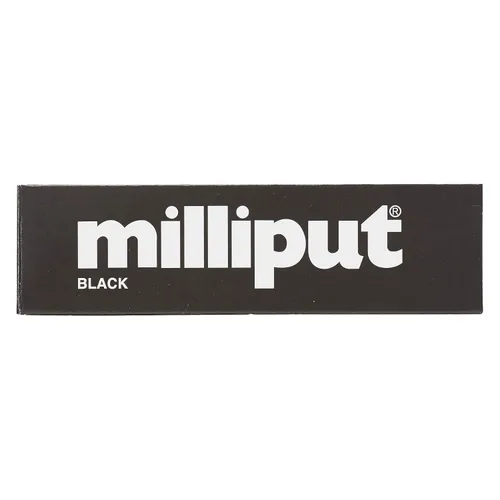 Vista 2 de Milliput Masilla autoendurecible mediana fina de 2 partes, negro, MPP-5, paquete de 4 onzas