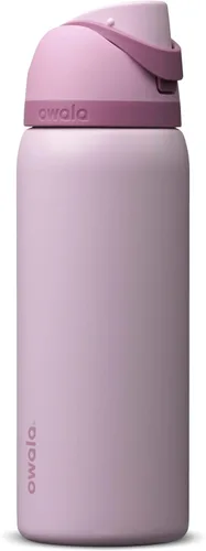 Vista 46 de Owala FreeSip - Acero inoxidable - 32 oz - Morado/Azul (pistas de esquí de los años 80)