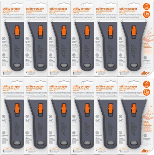 Vista 17 de Slice 10593 Regular - Auto-retráctil, Raspador Utilitario, Hoja de Cerámica se Retrae Automáticamente, Libre de Óxido, Seguro para los Dedos
