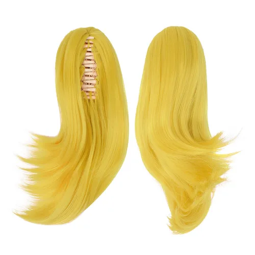 Vista 12 de Pelucas MapofBeauty, se pueden equipar con pelucas y adornos para el cabello para cosplay, Negro
