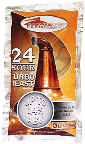 Vista 2 de 24 HORAS TURBO LEVADA FERMFAST 9.17 oz PAQUETE de levadura destiladora
