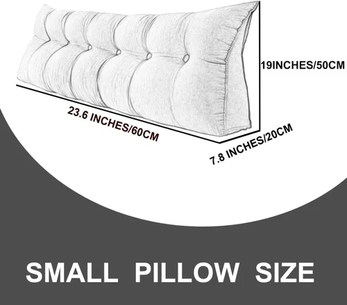 Vista 7 de Cojín de respaldo de lectura para cabecero, sofá cama, cabecera tapizada, almohada de cuña grande con soporte de espalda, almohada lumbar