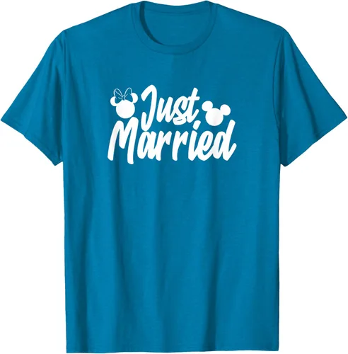 Vista 6 de Disney Mickey & Friends Mickey & Minnie Just Married Lyrics Camiseta Negro