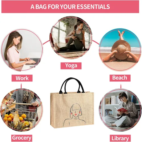 Vista 5 de Bolsa de playa grande para mujer con bolsillo frontal transparente, bonita bolsa de paja para uso en verano, bolsa de compras reutilizable