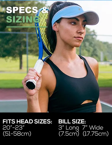 Vista 4 de SAAKA Visera deportiva para mujer. Suave, elástica, ligera y ajustable. Correr, tenis, golf y deportes.