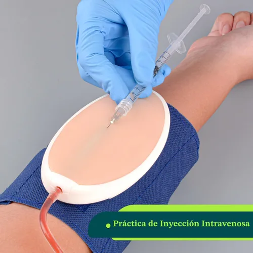 Vista 4 de Kit de práctica de flebotomía, almohadilla de entrenamiento de inserción intravenosa portátil