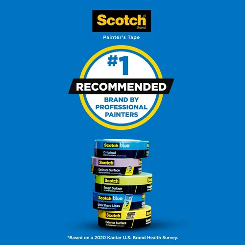 Vista 6 de Cosco Three Step Max Steel Work Platform & Scotch Cinta de pintor original multisuperficie, 94 pulgadas x 60 yardas (180 yardas en total), 2090, 3