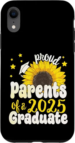 Vista 24 de iPhone 16 Parents of a 2025 Graduate 25 Senior Graduation Sunflower Case