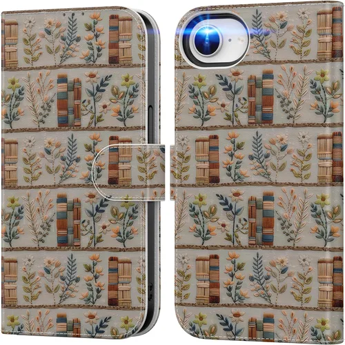 Vista 41 de DEENAKIN Funda tipo cartera para iPhone 15 con tarjetero + clip para efectivo, bloqueo RFID, protección contra caídas de grado militar y obras