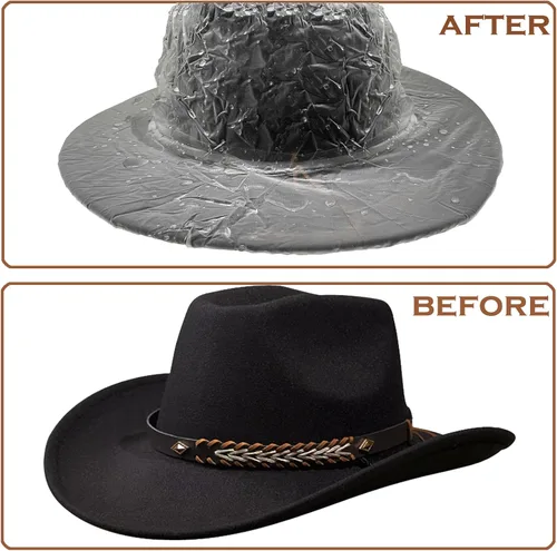 Vista 3 de Paquete de 4 protectores de plástico para sombrero de vaquero para hombre