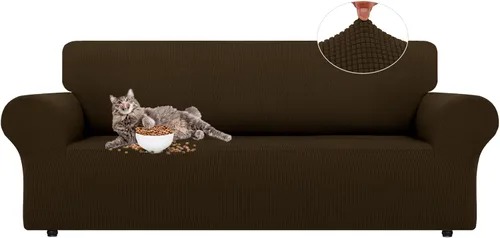 Vista 71 de LURKA Fundas elásticas para silla y sofá de 1 pieza, Fundas para sofá con protector elástico en la parte inferior para niños y perros