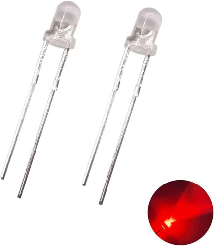 Vista 4 de F3 - Lámpara de luz LED ultra brillante de 0.118 in (0.118 in), color verde, amarillo/azul/blanco/rojo/UV, 395 nm, diodo emisor (rosa 100 ppcs)
