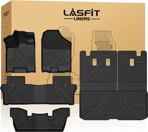 Vista 10 de LASFIT Tapete de maletero para Honda Civic Sedan 2016-2021, apto para todo tipo de clima, revestimiento de maletero, bandeja de carga, bandeja