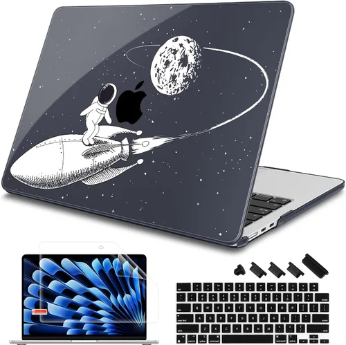 Vista 43 de Mektron Diseñada para MacBook Air 2025/2024/2023 de 15 PULGADAS M4 A3241 /M3 A3114 /M2 A2941, Carcasa de Cubierta Rígida de Plástico Impreso