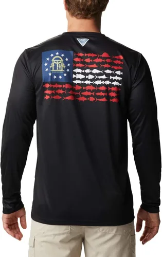 Vista 2 de Columbia Men's Terminal Tackle PFG State Fish Flag Ls