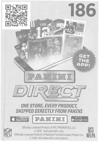 Vista 2 de 2019 NFL Football Panini Album Sticker #186 Denico Autry Indianapolis Colts (2 inches Wide X 2 1/4 Inch Tall Individual Album Sticker)