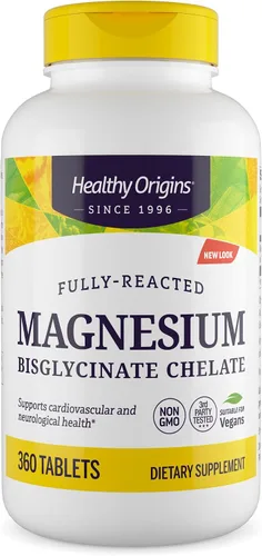 Vista 8 de Healthy Origins Quelato de bisglicinato de magnesio (TRAACS) - Magnesio quelatado para la salud del cerebro y el corazón - Suplemento de magnesio