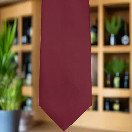 Vista 358 de tiemart Corbata de color sólido para hombre Longitud estándar