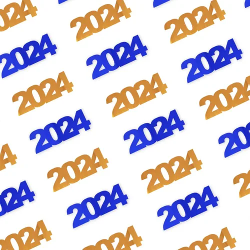 Vista 35 de Confetti Year 2024 Negro, Azul Royal Combo - 2 bolsas de media onza (1 oz)