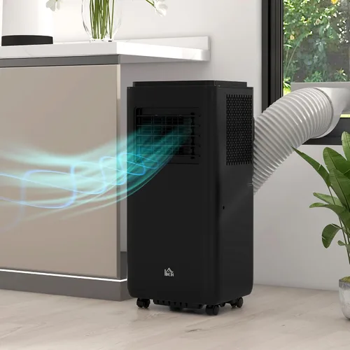 Vista 9 de HOMCOM Aire acondicionado portátil 5 en 1 de 8000 BTU para habitaciones de Negro