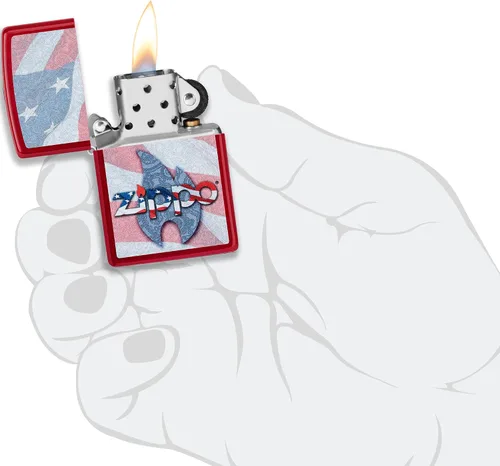 Vista 70 de Zippo encendedores con la bandera de EE. UU.