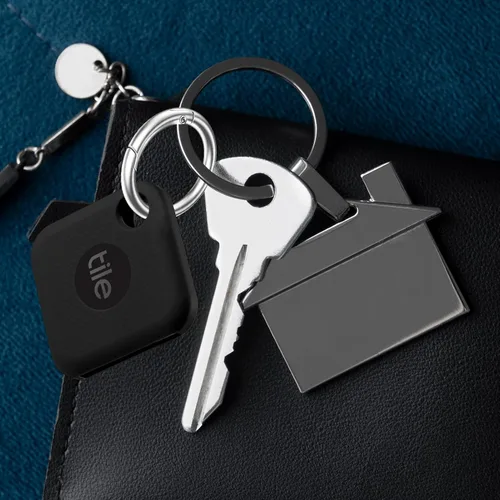 Vista 5 de Funda de silicona para Tile Pro 2020 y 2018 con llavero, paquete de 2 fundas protectoras antiarañazos para rastreador de azulejos (negro/rojo)